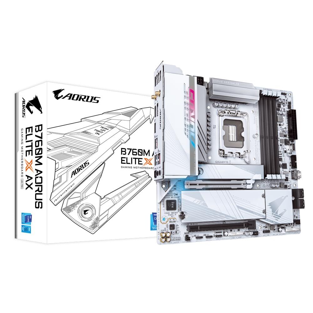 GIGABYTE B760M AORUS ELITE X AX inte 第14世代CPU対応 LGA1700 Micro-ATX マザーボード MB6292 