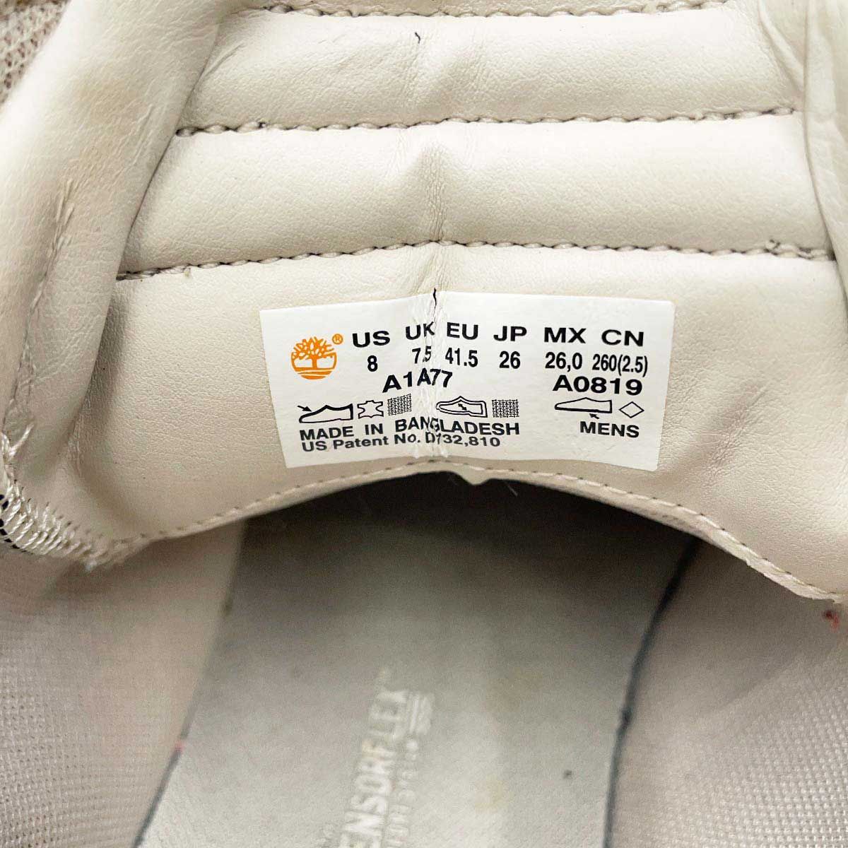 Timberland ティンバーランド レザー キャンパス スニーカー 26cm D732 