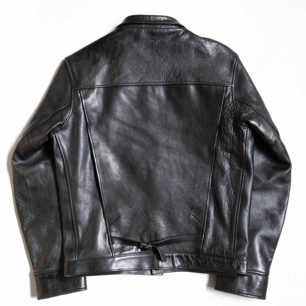 【美品】 Heller's Cafe 【1930's FIRST TYPE BLACK LEATHER JACKET】38 ホースハイド レザー  ファースト ジャケット 2311192