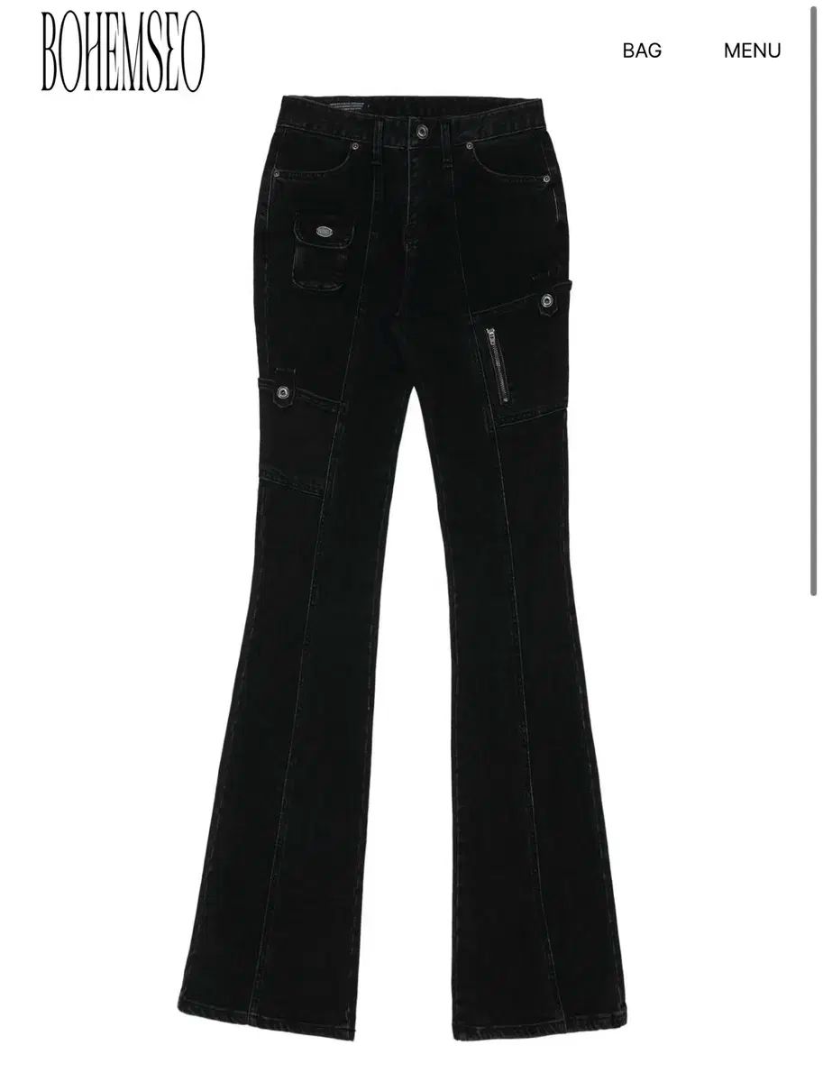 BOHEMSEO ボヘミアンソウル サイドポケット ブーツカット パンツ ディープ グレー M 2