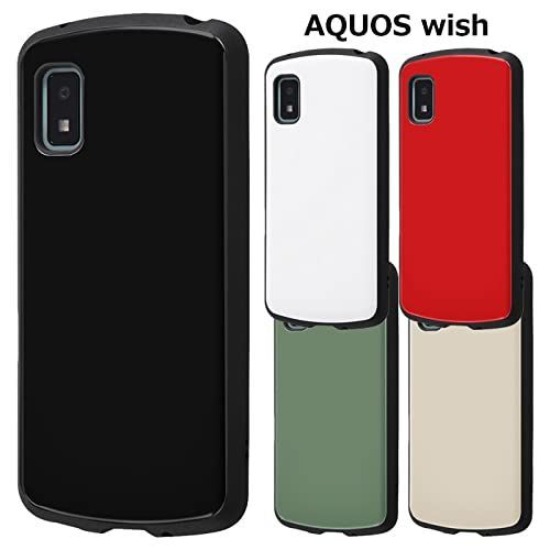 人気商品】【カラー：グレージュ】AQUOS wish シンプル 耐衝撃 ケース