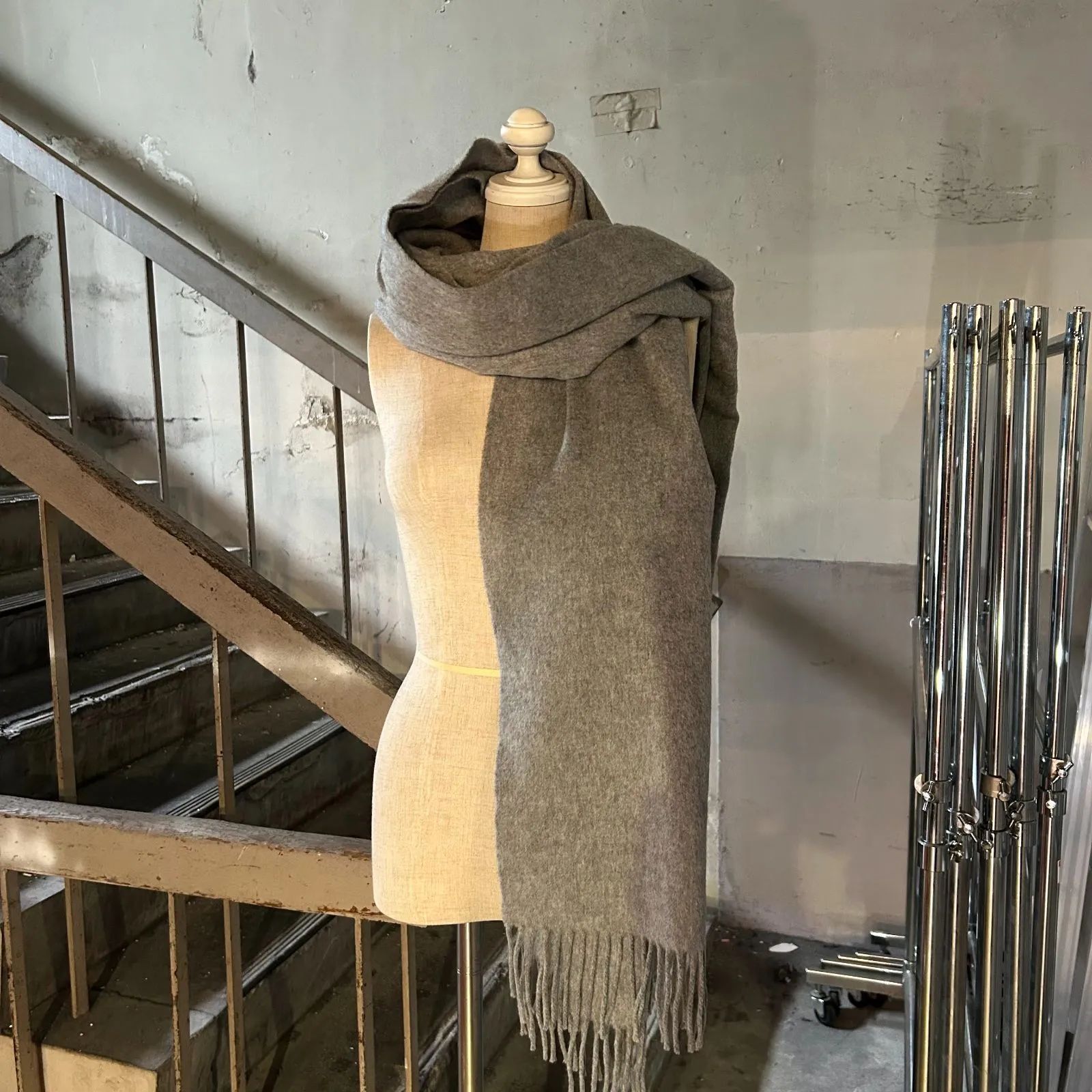 □ 46966☆年 エルメス ストール ショール カシミヤ シルク エルメス