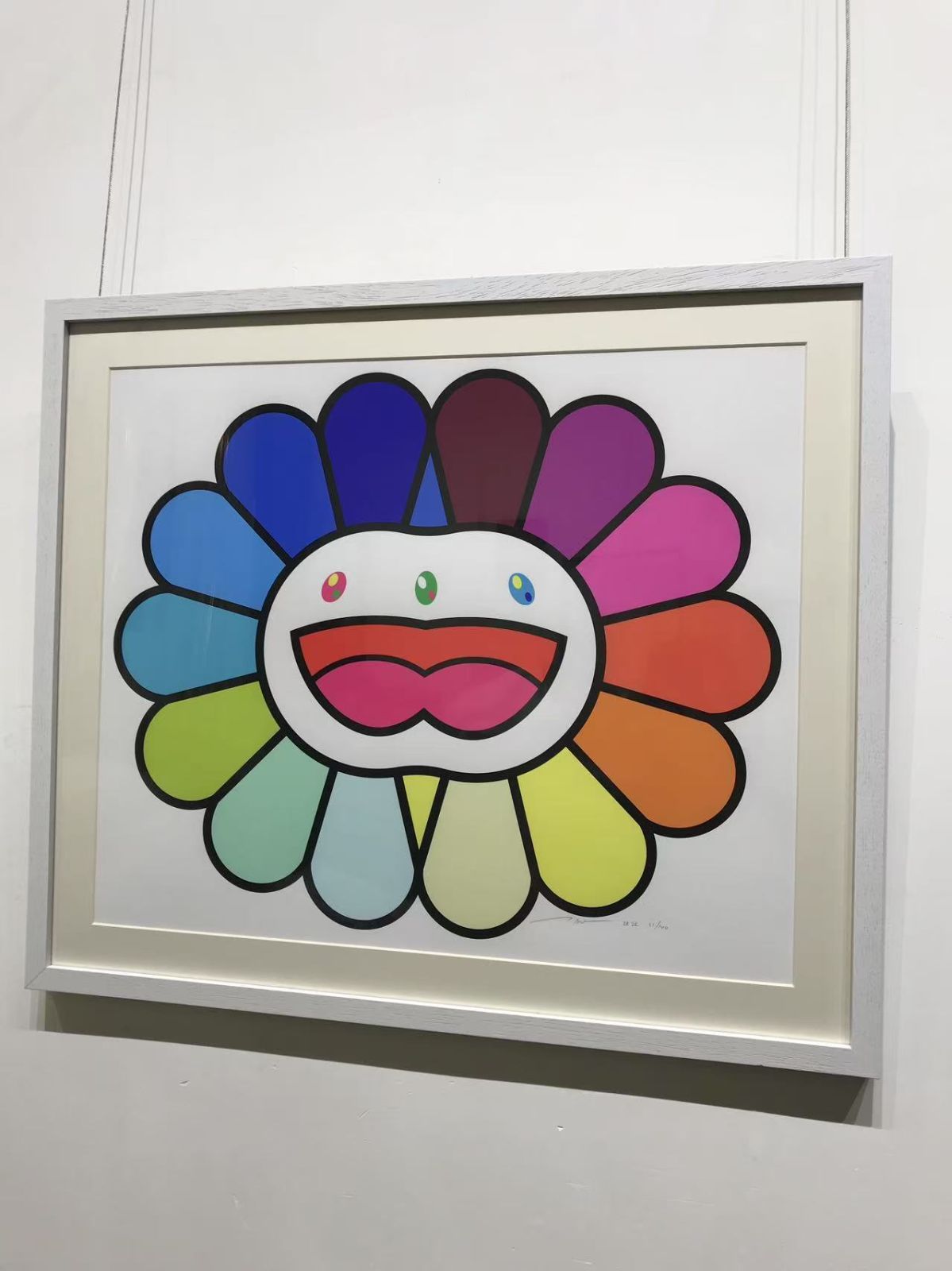 村上隆　版画　マルチカラーダブルフェイス・ホワイト マルチカラーダブルフェイス ホワイト シルクスクリーン 村上隆