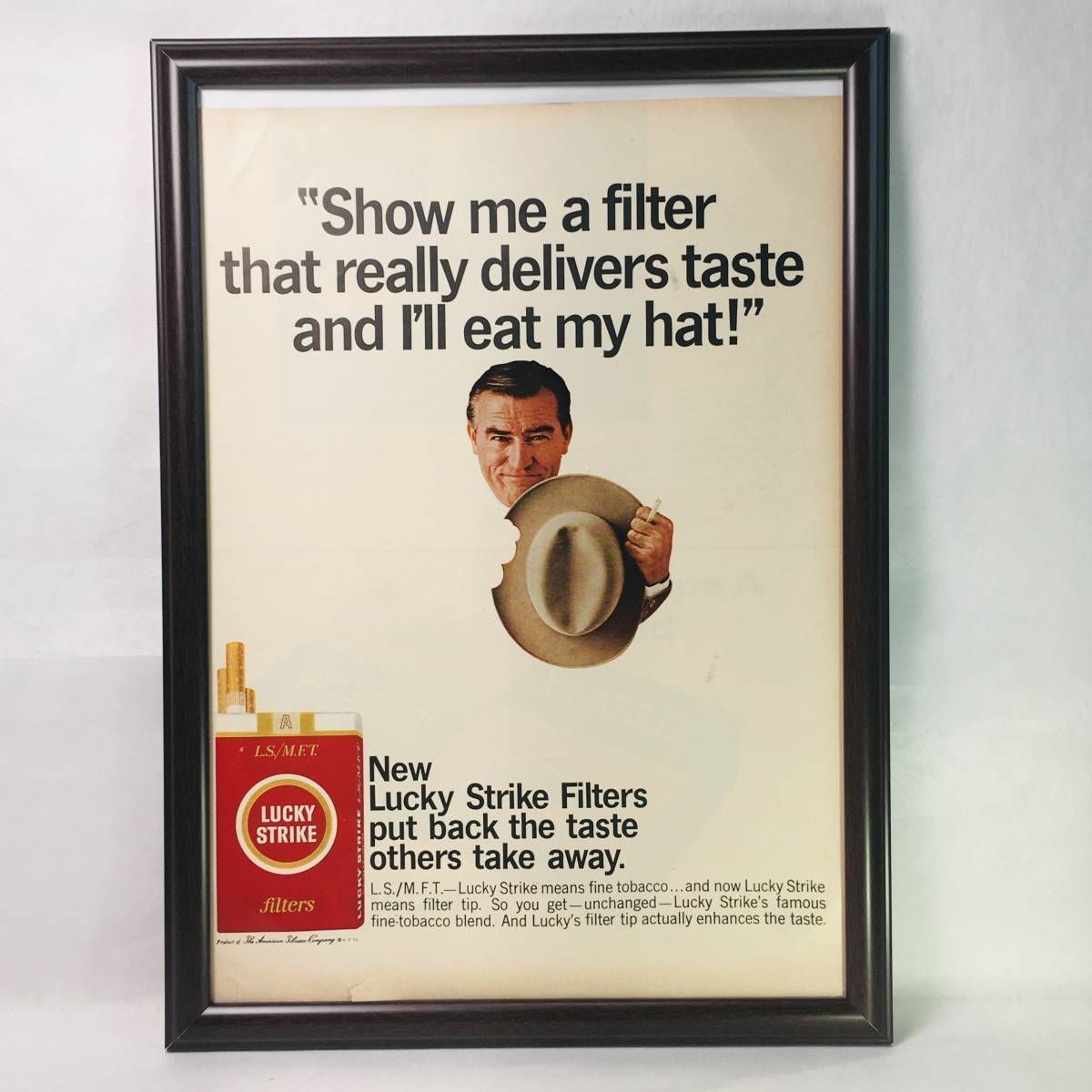 ラッキーストライク 』 ビンテージ広告 60年代 フレーム付ポスター 当時物 メルカリShops