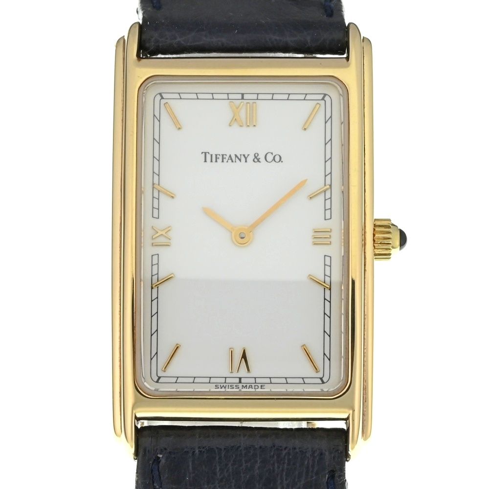 ティファニー TIFFANYu0026Co. M0430 クラッシック K18YG/レザー クォーツ ユニセックス良品 C#135489