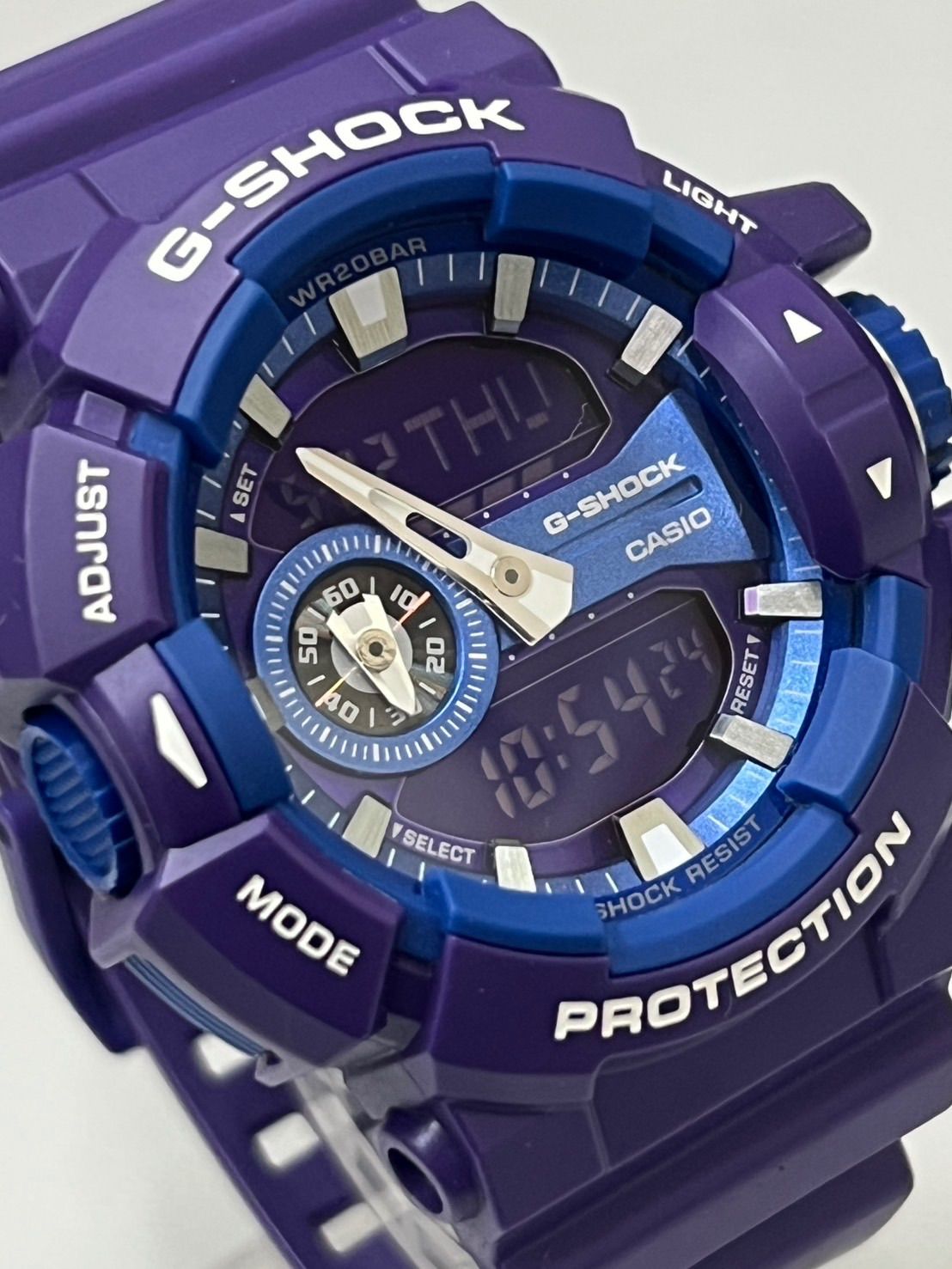 【電池交換済】G-SHOCK パープル×ブルー GA-400A-6A 楽天市場】CASIO カシオ G-SHOCK ジーショック GA-400A-6A 海外