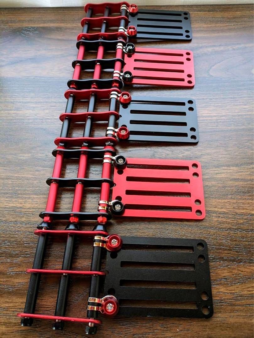 ベルトループ対応 ニックス風 腰道具カスタムチェーン ブラックベース レッド６組 ベルトループ対応 ニックス風 腰道具カスタムチェーン ブラックベース