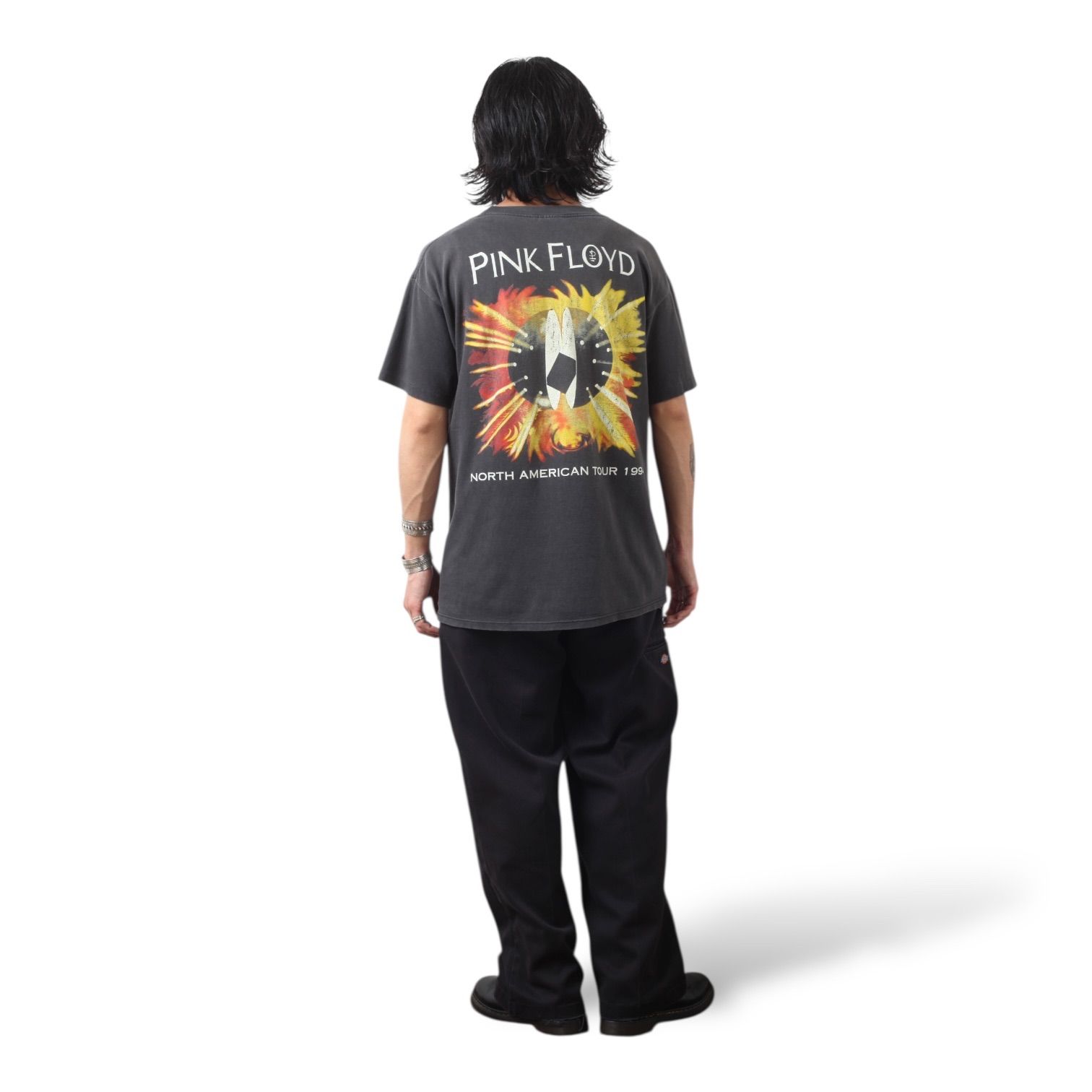 古着 90s ピンクフロイド サンダイアル Tシャツ ブラック L 当時物 