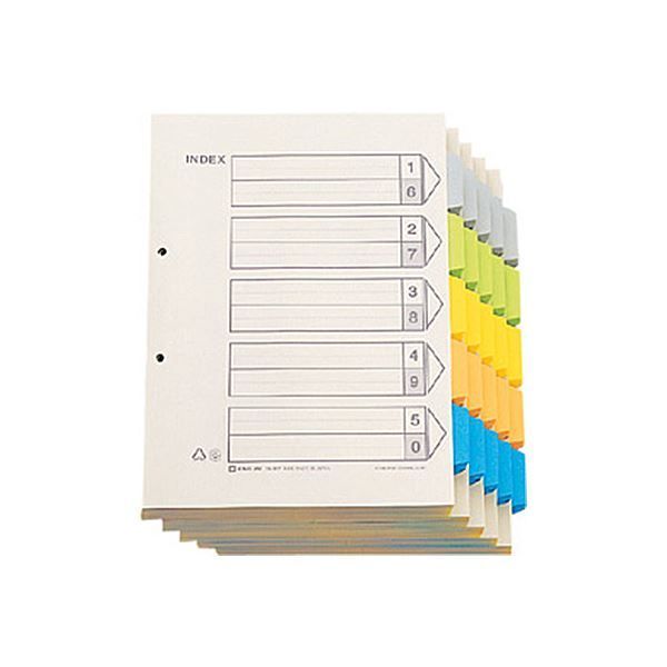 キングジム カラーインデックス A4タテ 2穴 5色5山+扉紙 907-100