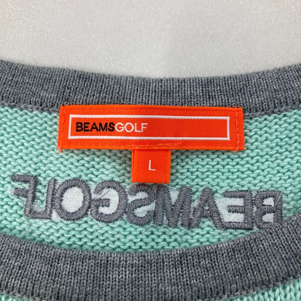 サイズ：L BEAMS GOLF ビームスゴルフ ニットベスト ブルー系