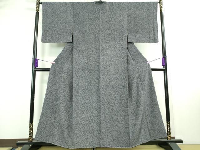 平和屋本店□極上 小紋師 藍田正雄 江戸小紋 秘蔵極型 稲葉に雀 濃紺地