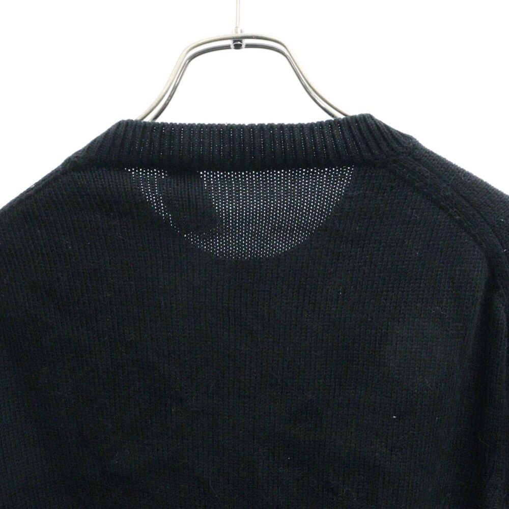 Alexander McQueen アレキサンダーマックイーン ロゴ刺繍クルーネックニットセーター ブラック 651184 Q1XAY Alexander McQueen (アレキサンダーマックイーン) ロゴ刺繍クルー