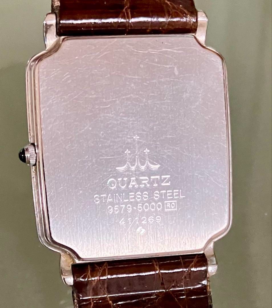 ☆稼働品☆SEIKO/クレドール☆シルバー文字盤☆QZ☆メンズ腕時計