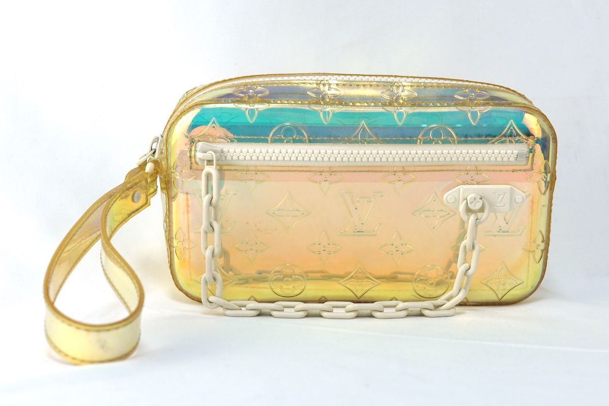 LOUISVUITTON ルイヴィトン ポシェット ヴォルガ モノグラム プリズム クラッチバッグ マルチ ホワイト M55261