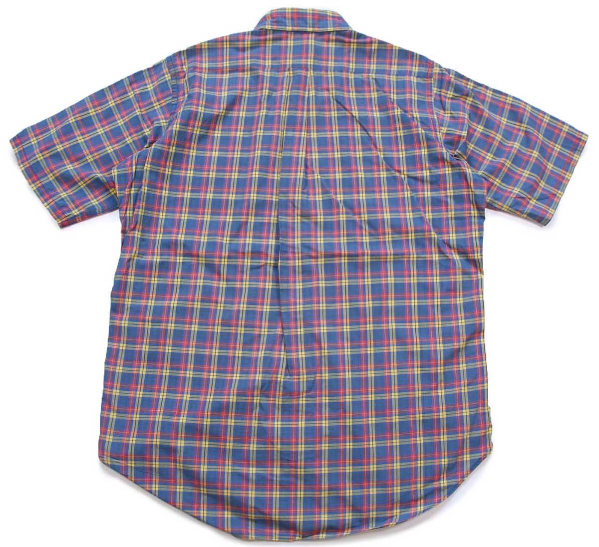 70s Brooks Brothersブルックスブラザーズ 6ボタン マドラスチェック ボタンダウン 半袖 コットンシャツ 15 ビンテージ アメトラ