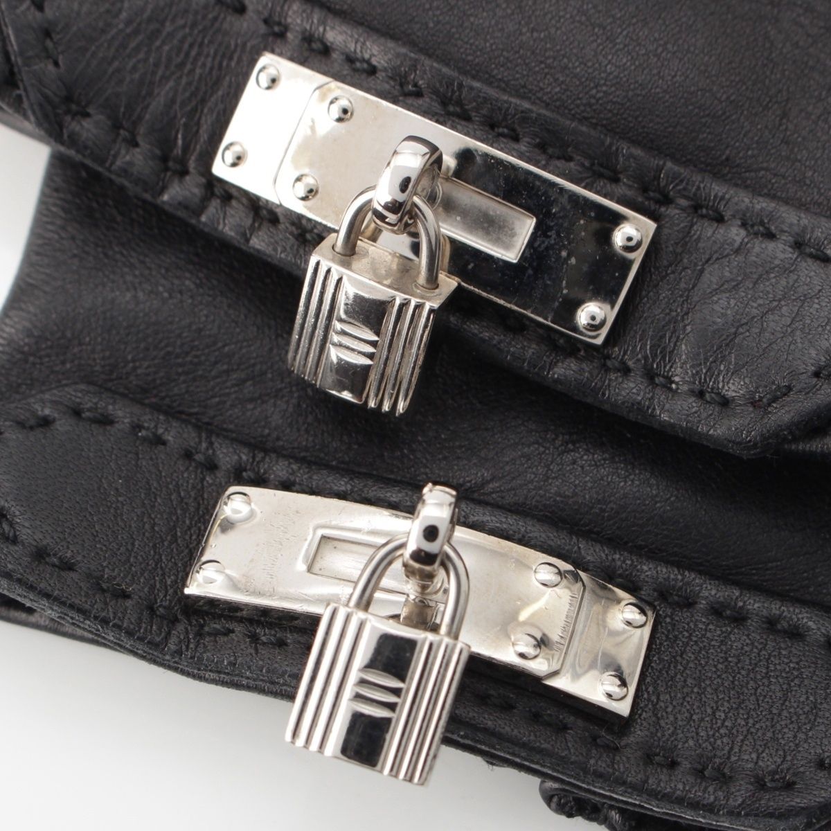 エルメス ラムスキン レザー ケリー SV金具 手袋 グローブ