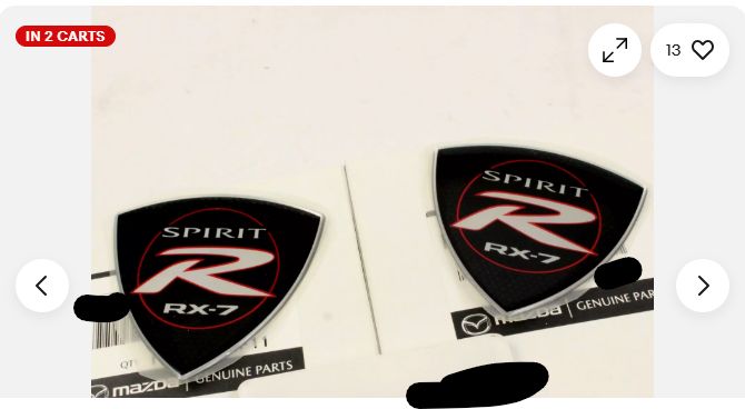 マツダ純正 RX-7 FD3S SPIRIT-R エンブレム フロントサイド
