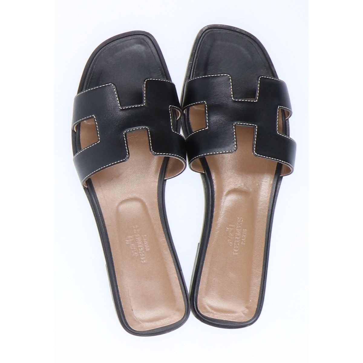 HERMES エルメス 【美品】オラン レザー フラット サンダル/ 36 1/2 