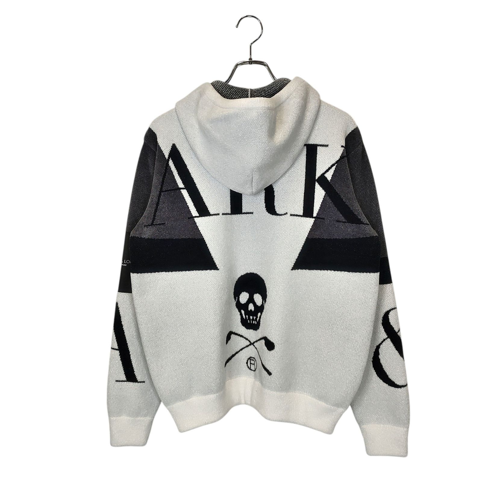 マークアンドロナ ゴルフウェア パーカー MARK&LONA マークアンドロナ スウェットパーカー グレー スカル