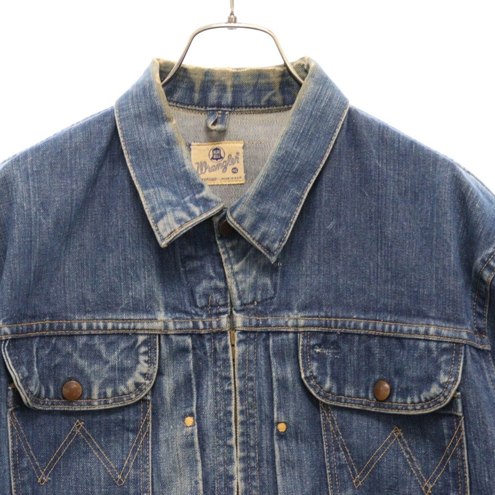 60s Wrangler 124mj / ラングラー 124mj 60s ラングラー wrangler 124mj 38 濃紺 デニム ジャケット