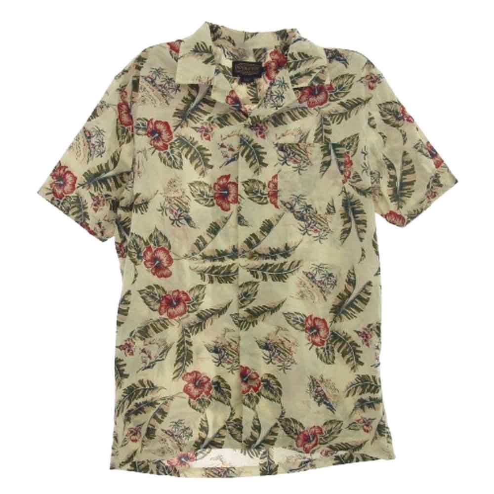 お買い得，品質保証 PENDLETON ペンドルトン オープンカラー 半袖 アロハシャツ ベージュ系 S【中古】 シャツ