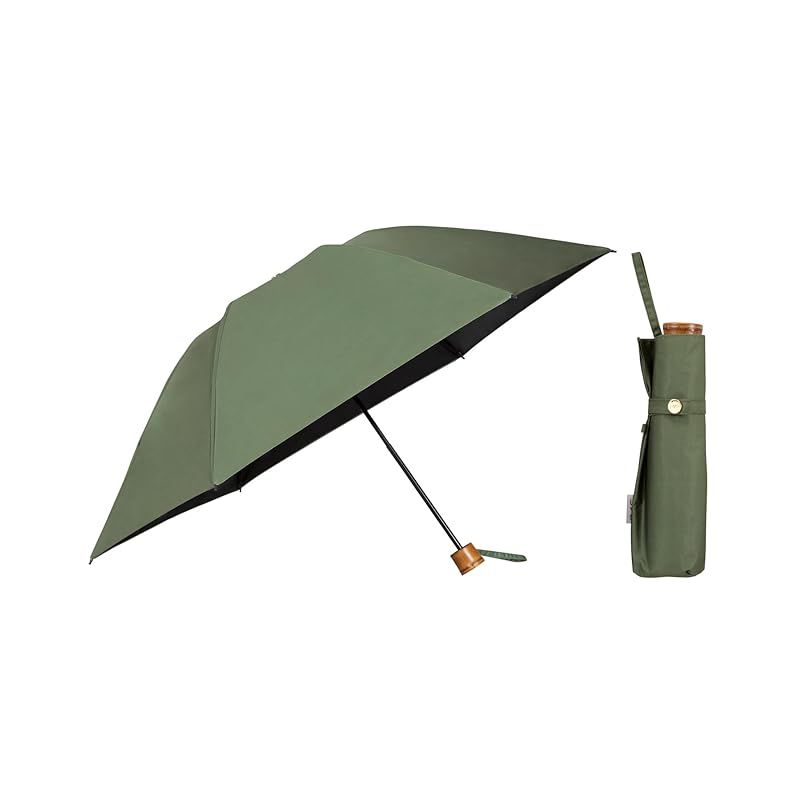 2025 最強の日傘 日傘 UVO ウーボ CALM 3段折 無地mini グリーン 遮光率 UVカット率100％ UPF50 晴雨兼用 紫外線対策 折りたたみ傘 親骨55cm 通勤 通学 旅行 オシャレ 可愛い 女性 レディース UVO01-10