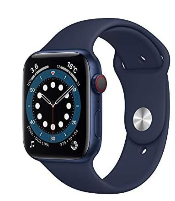 【新品】Apple Watch Series 6 (GPS + Cellularモデル) - 44mm ブルーアルミニウムケース   とディープネイビースポーツバンド6-44MM-BLUE/DEEPNAVY-SP