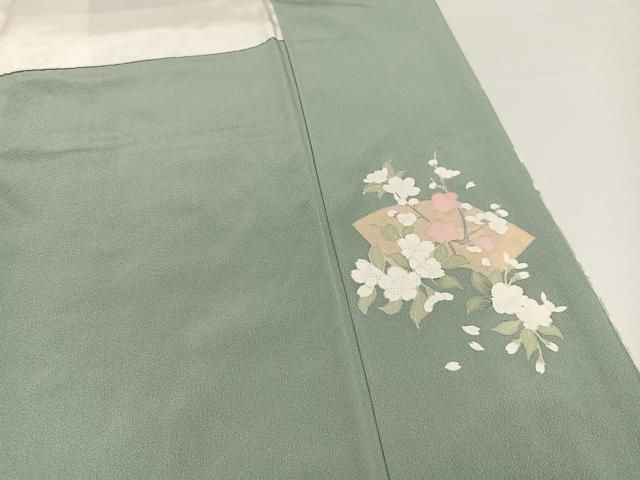 平和屋着物○訪問着 地上立浪枝花文 金銀彩 正絹 逸品 AABA5277ph