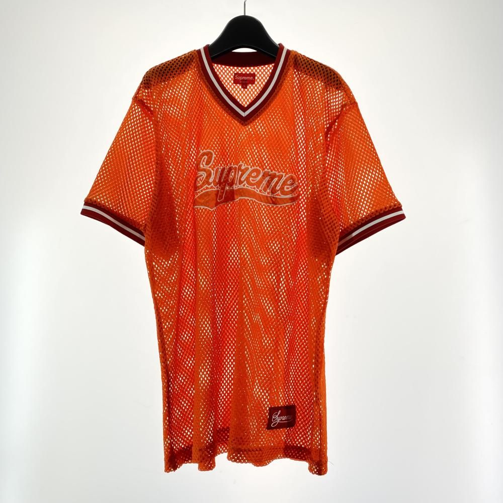Supreme 18SS Mesh baseball Top サイズL オレンジ シュプリーム