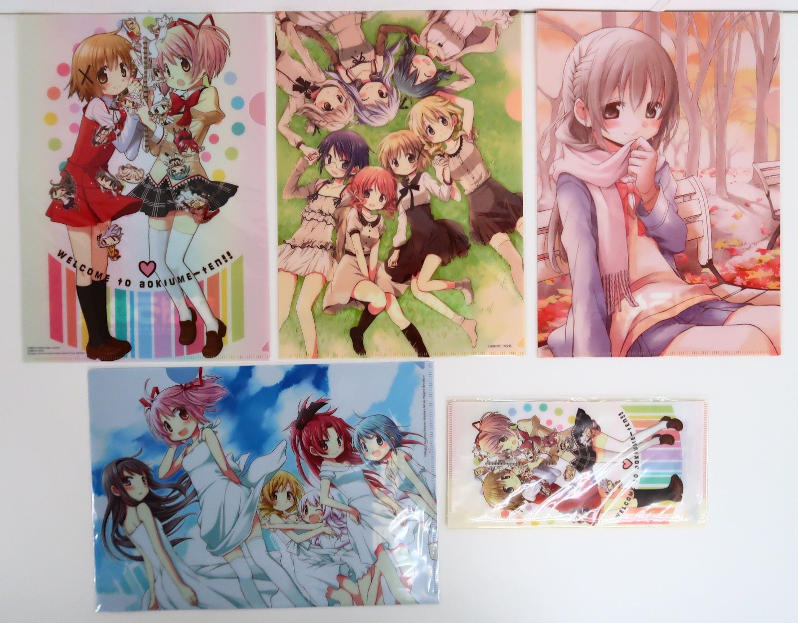 5点セット 蒼樹うめ展 クリアファイル/魔法少女まどか☆マギカ