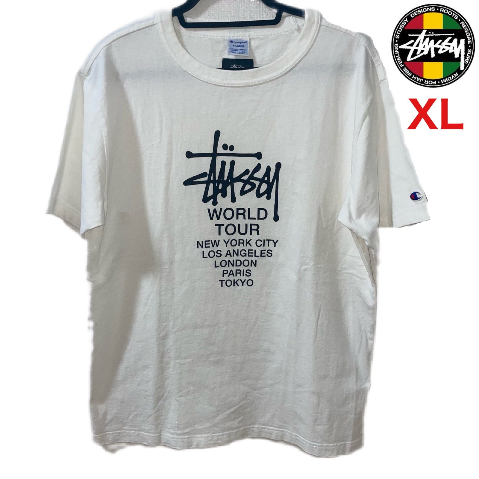 STUSSY × CHAMPION / WORLD TOUR TEE