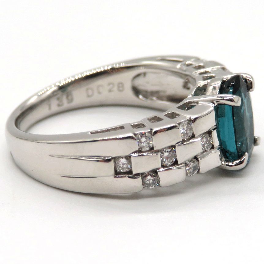 天然トルマリンリング リング トルマリン1.39ct 天然ダイヤモンド0.28ct ABランク