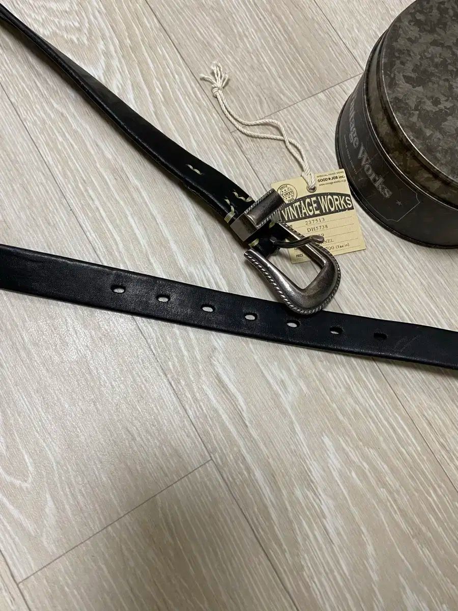 35 ビンテージワークス ウエスタンベルト DH5738 ブラック フランネル