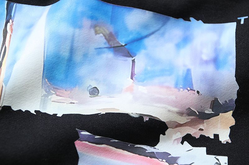 Off-White オフホワイト モネ オイル アロー プリント ラウンドネック  