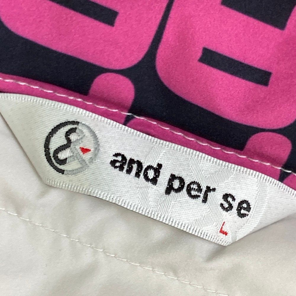 サイズ：L AND PER SE アンパスィ 2023年モデル フード付 中綿 ジップジャケット  グレー系 [240101453936] ゴルフウェア レディース ストスト サイズ：L AND PER SE アンパスィ 2023年モデル フード付 中綿