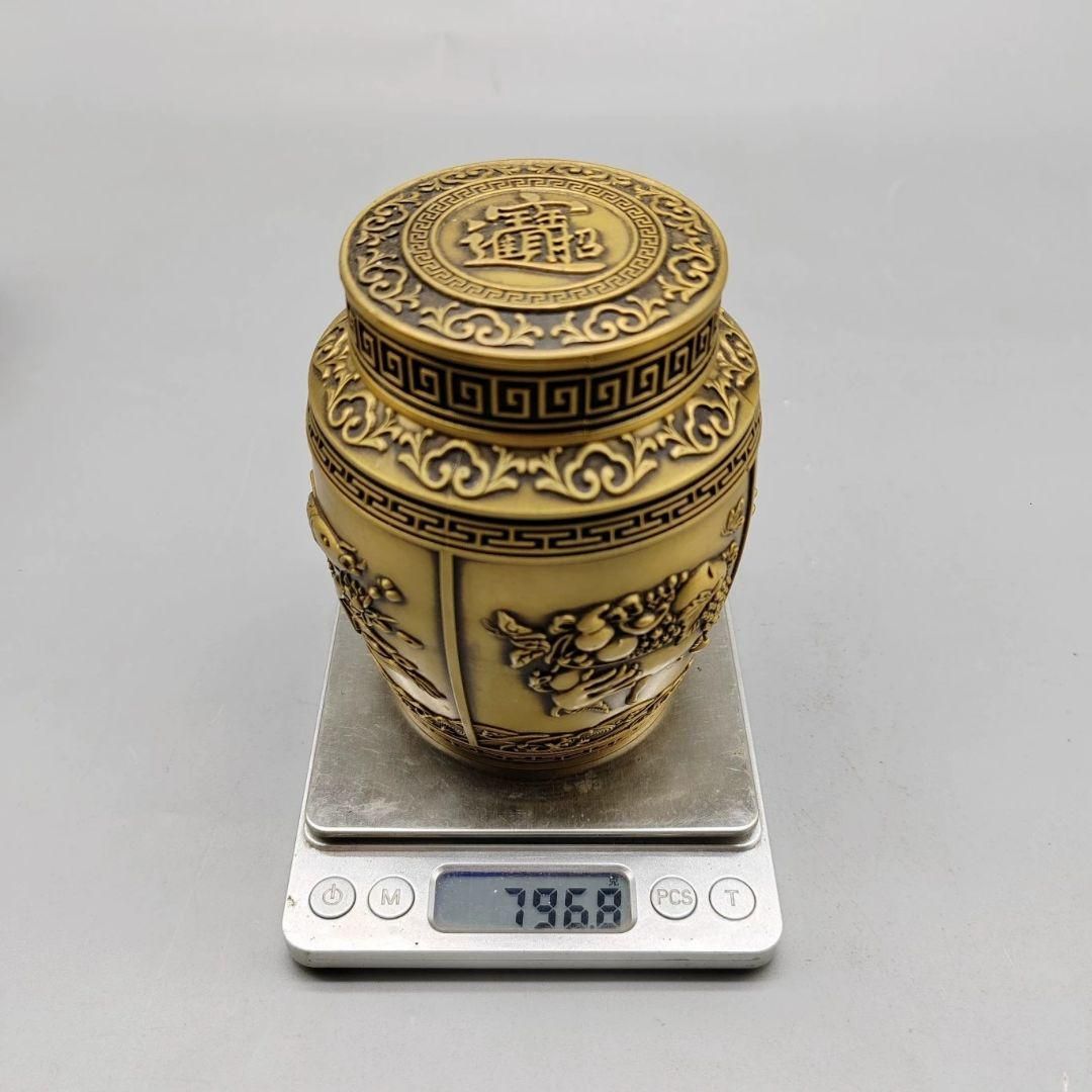 銅 細工 四季花瓢簞蓋香炉 銅製 茶道具 香道具 工芸品 美術品 置物 銅