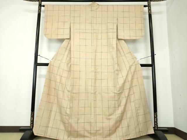 平和屋着物●上質な紬　格子　正絹　逸品　DAAS3754ps 平和屋着物○上質な紬 格子 正絹 逸品 DAAS3754ps - メルカリ