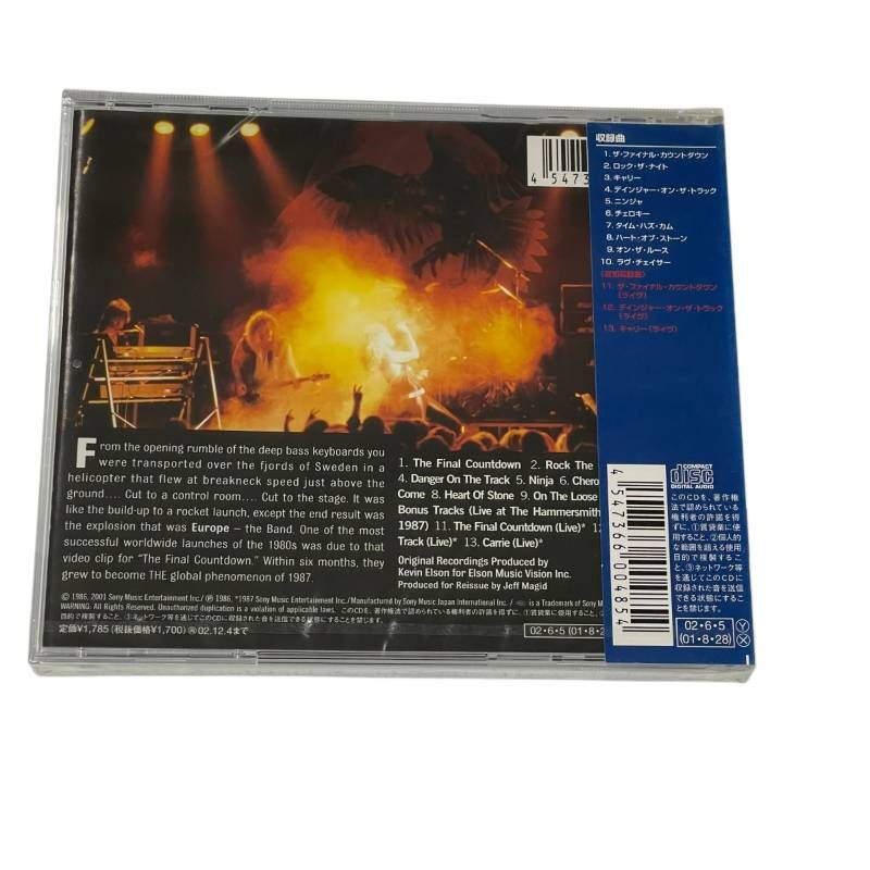Europe ヨウロッパ／The Final Countdown ＋3 Live Tracks ザ