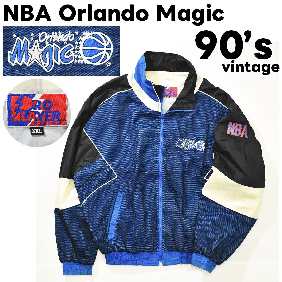 人気SALE【匿名配送】90s NBA オーランドマジック ナイロンジャケット ジャケット・アウター