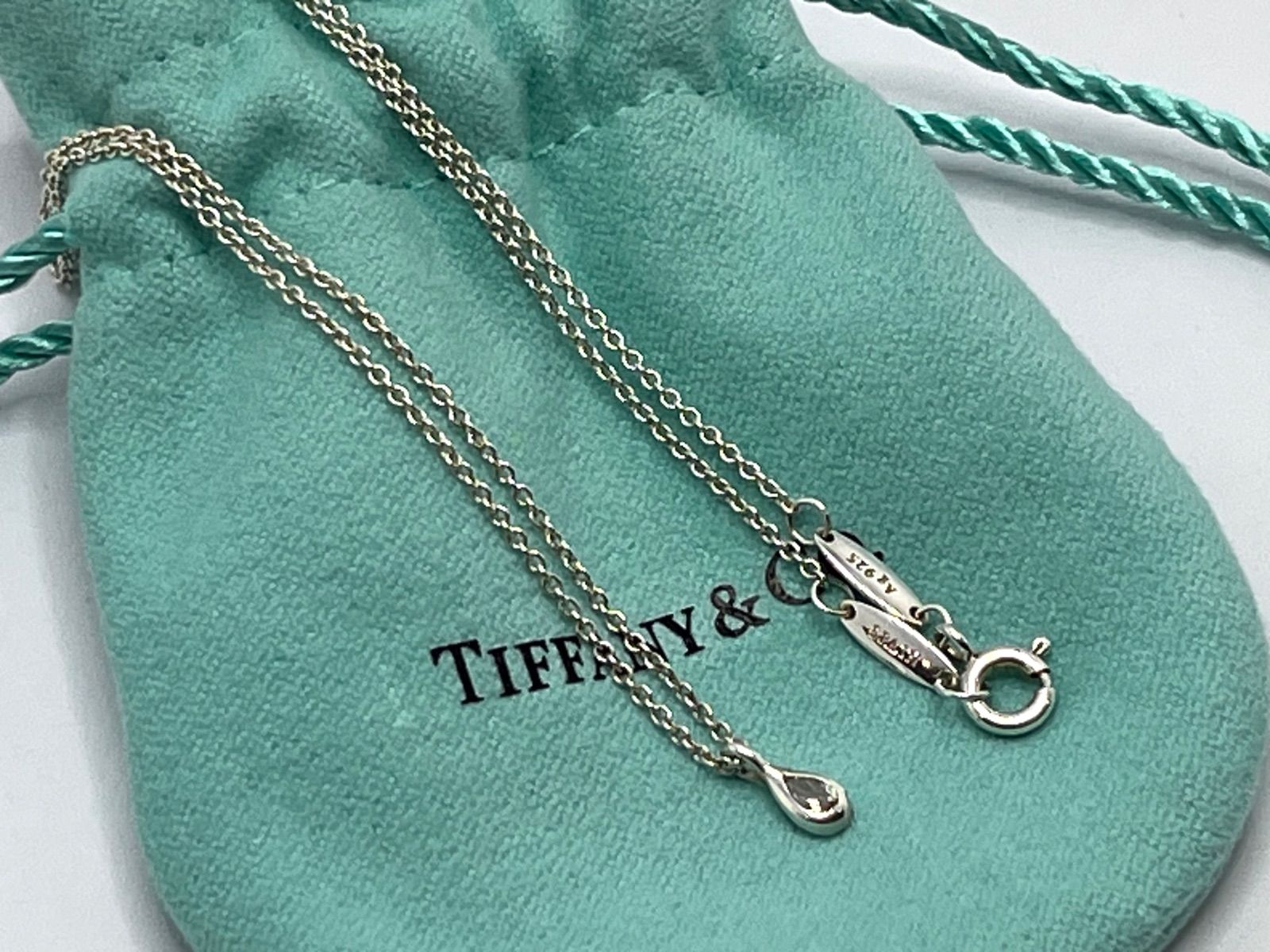 a108 希少 美品 Tiffany&Co. ティファニー バイザヤード ペア シェイプ