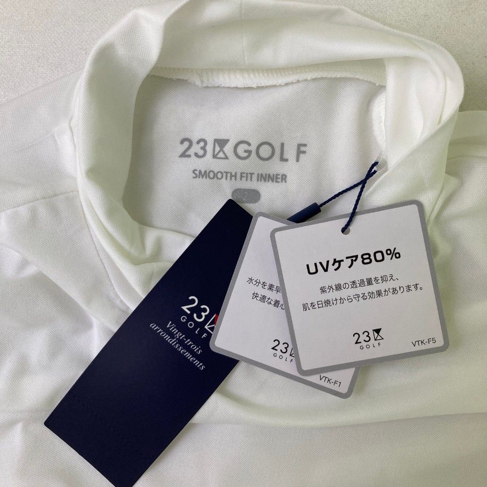 サイズ：2 23区GOLF ニジュウサンクゴルフ  ハイネック インナー Tシャツ  ホワイト系 [240101445145] ゴルフウェア レディース ストスト サイズ：2 23区GOLF ニジュウサンクゴルフ ハイネック インナー