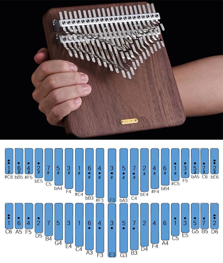 カリンバ LT-K42W 親指ピアノ 月を聴く SNSで人気のおすすめ - 打楽器