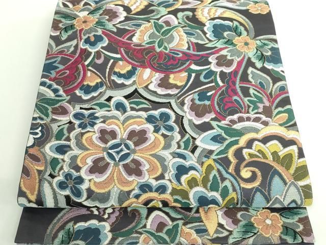 平和屋着物□極上 西陣 白綾苑大庭 六通柄袋帯 抽象文様