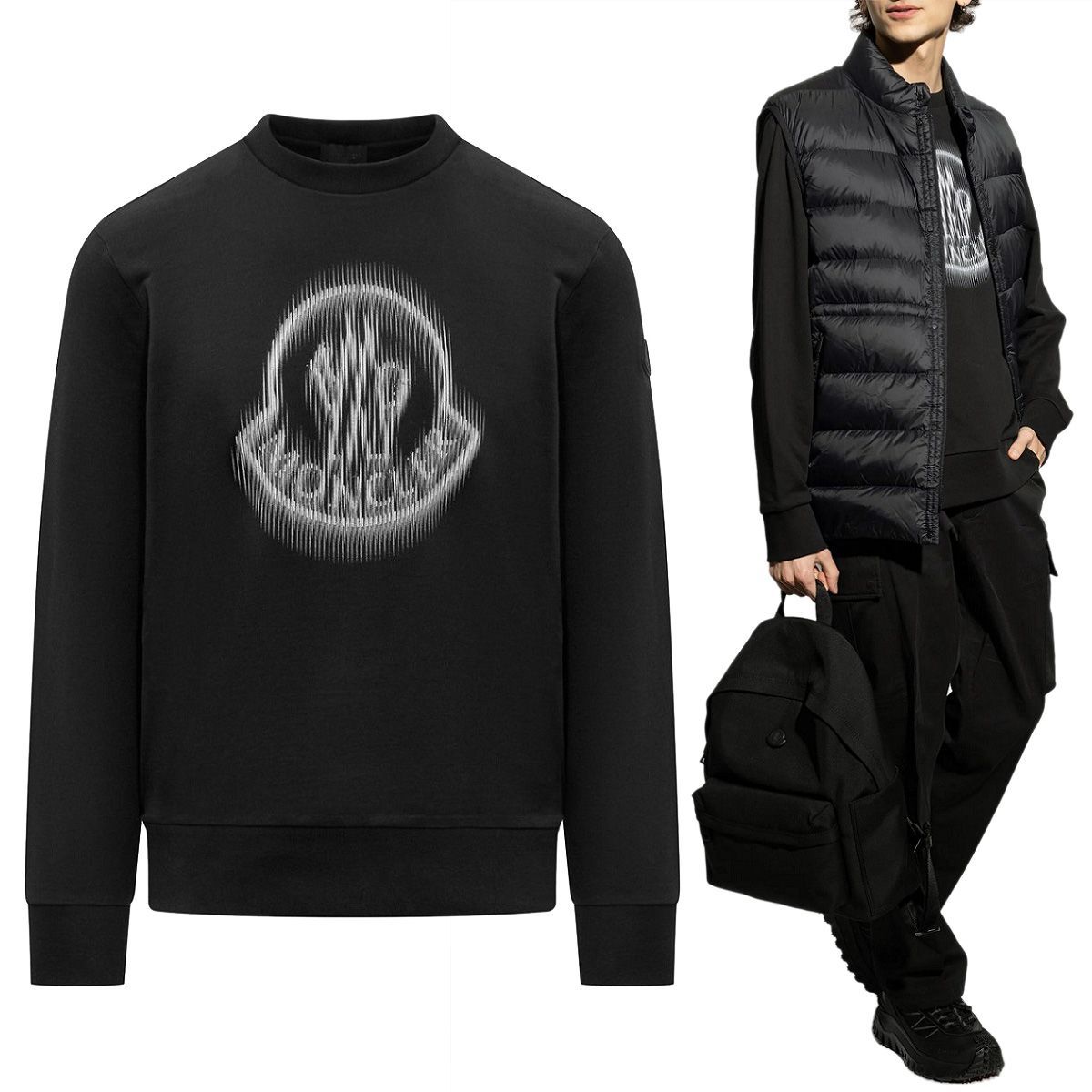 MONCLER ブラック トレーナー モンクレール ブラック トレーナー - メルカリ