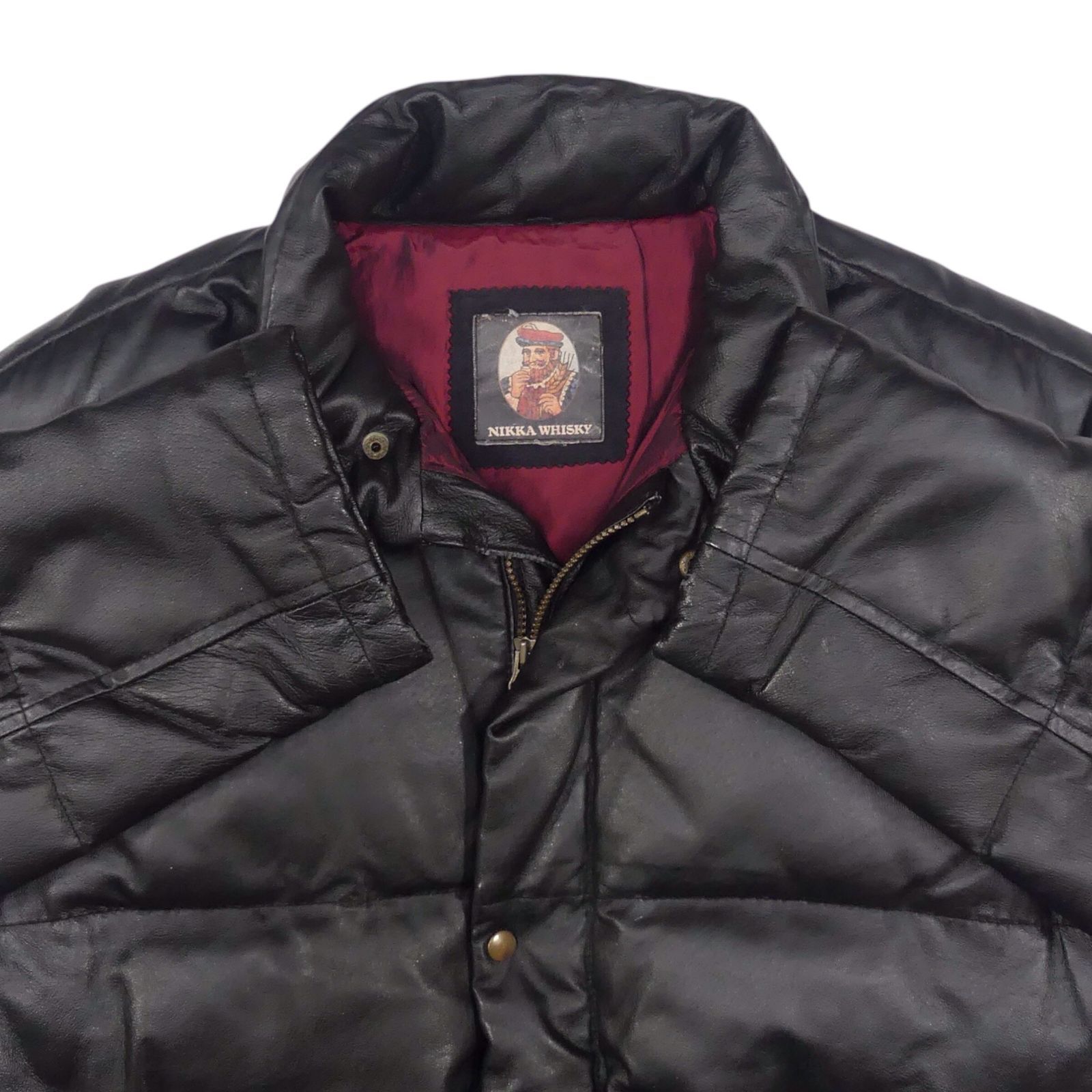 限定 NIKKA WHISKY ニッカウヰスキー ダウンジャケット L レザー 黒 本