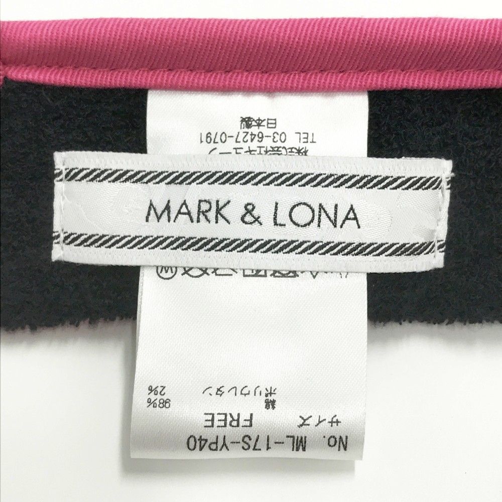 MARK&LONA マークアンドロナ サンバイザー 刺繍総柄 ピンク系