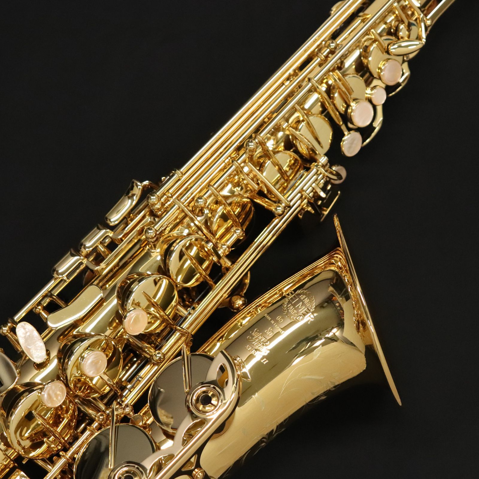 管楽器・吹奏楽器 ALTO SAX SA-80 II Jubilee GL W/E Selmer Paris SA80 Series II Alto Saxophone - Jubilee - Black
