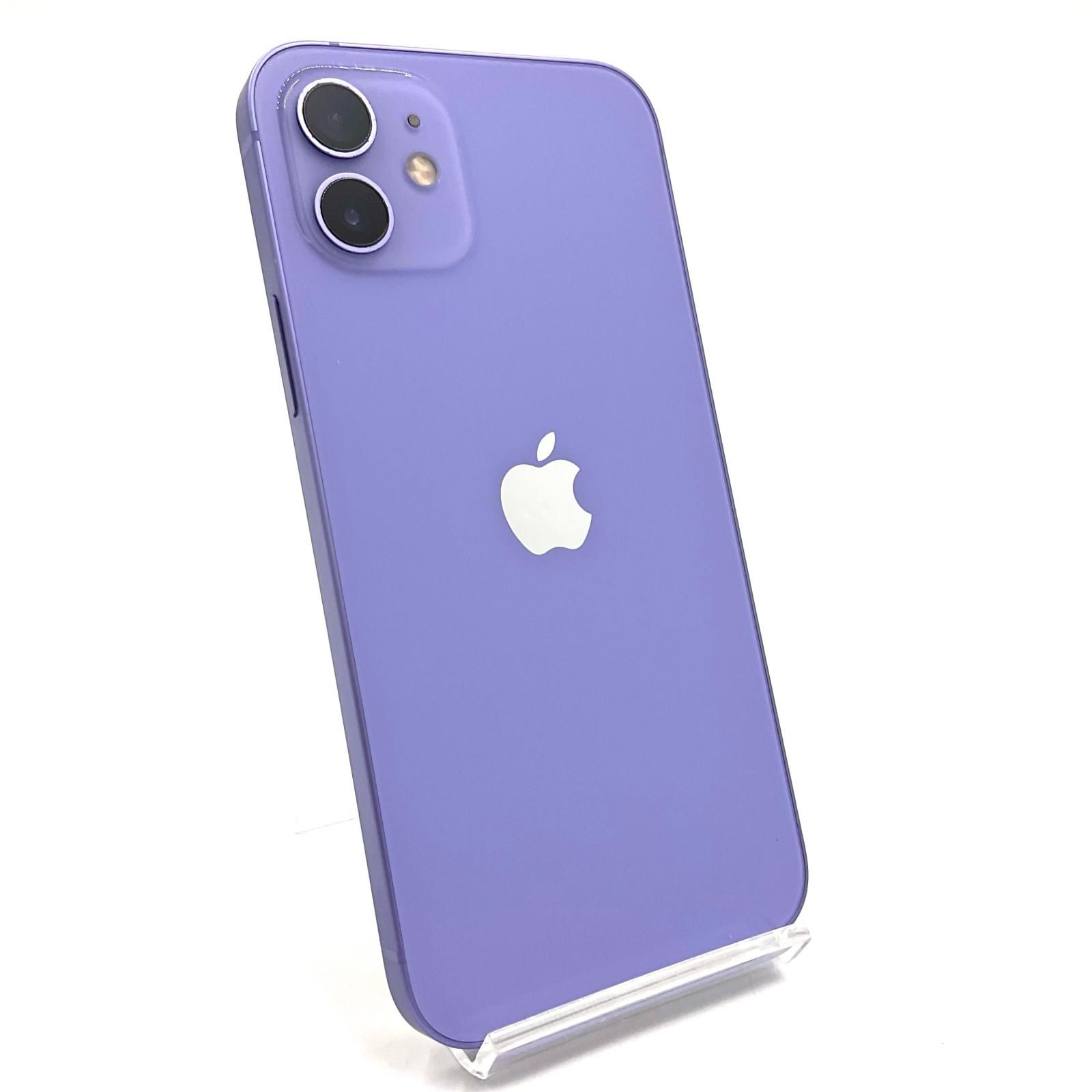 【全額返金保証】【最速発送】Apple iPhone 12 128GB パープル Softbank 77% 動作確認済