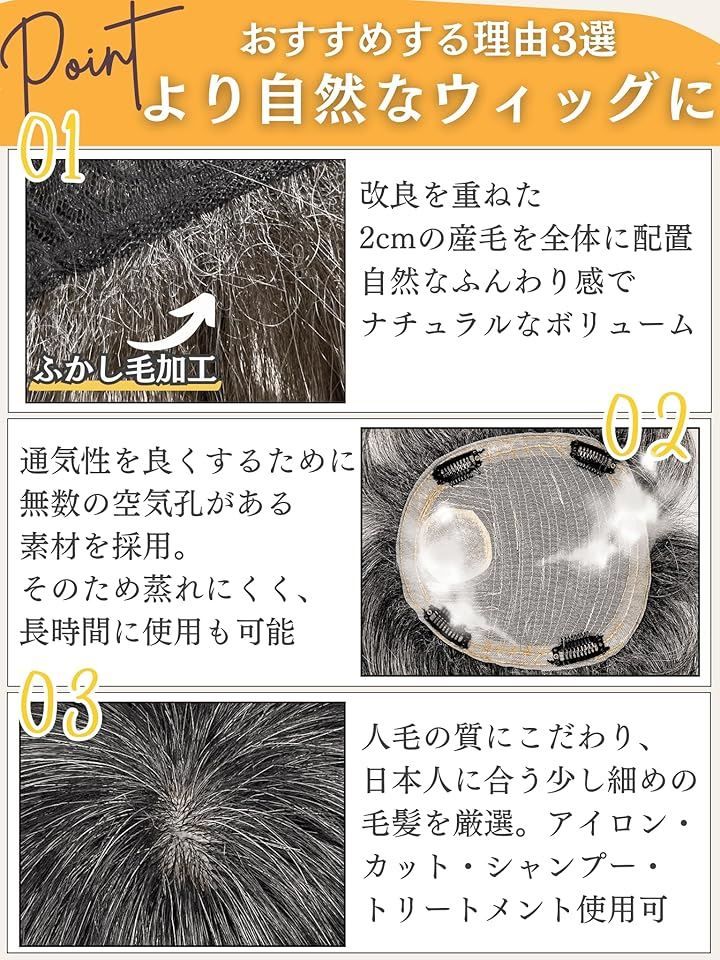 前髪ウィッグ 医療用
