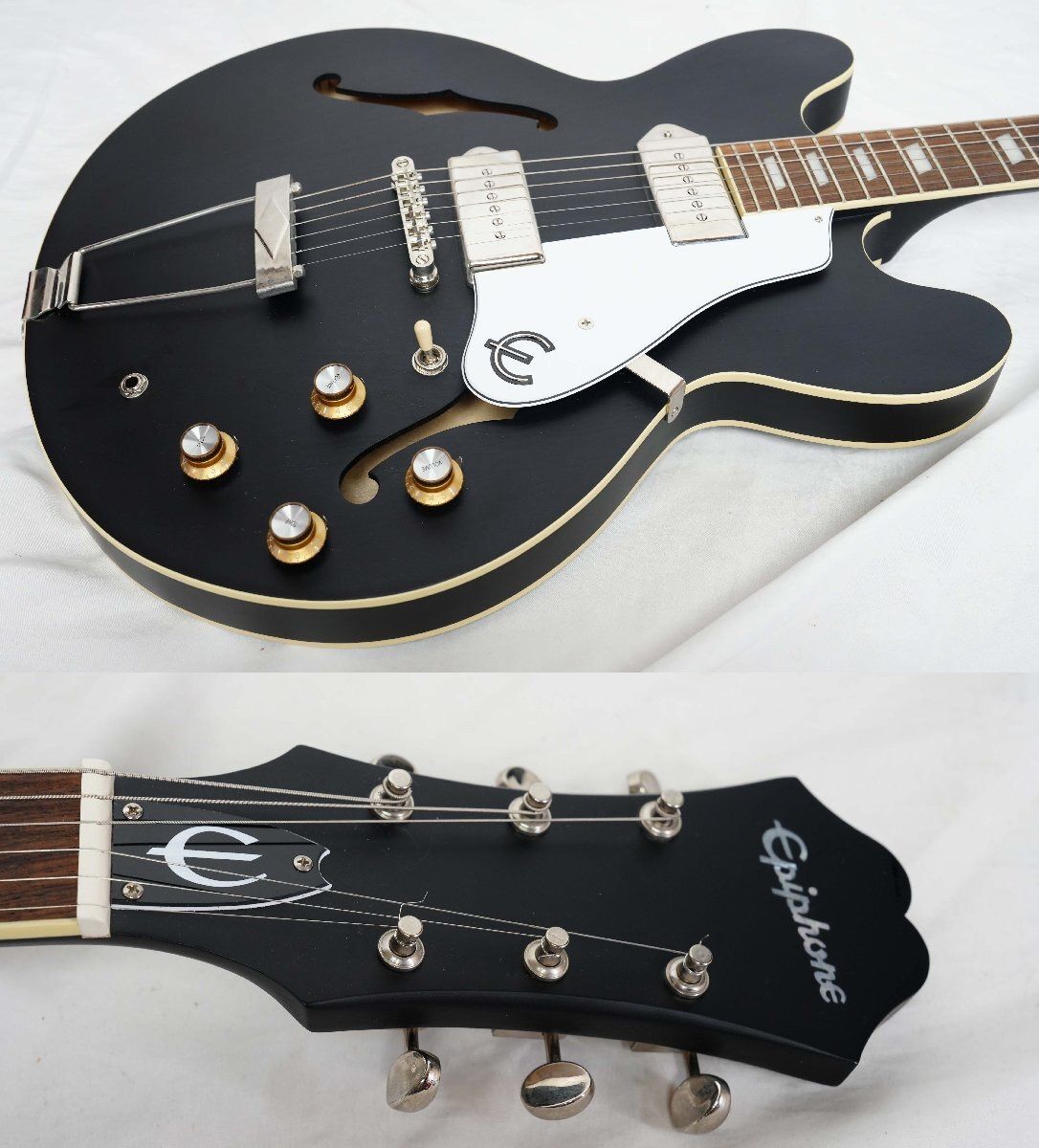 epiphone casino worn エピフォン　カジノ　エボニー　美品 Epiphone CASINO WORN Electric Guitar | eBay